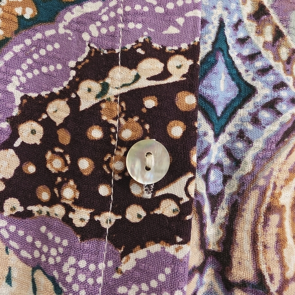 Chico's Shirt Dress Paisley Button Up Tunic Cottage Core Size Chico's 2=US L/12 - Picture 4 of 12